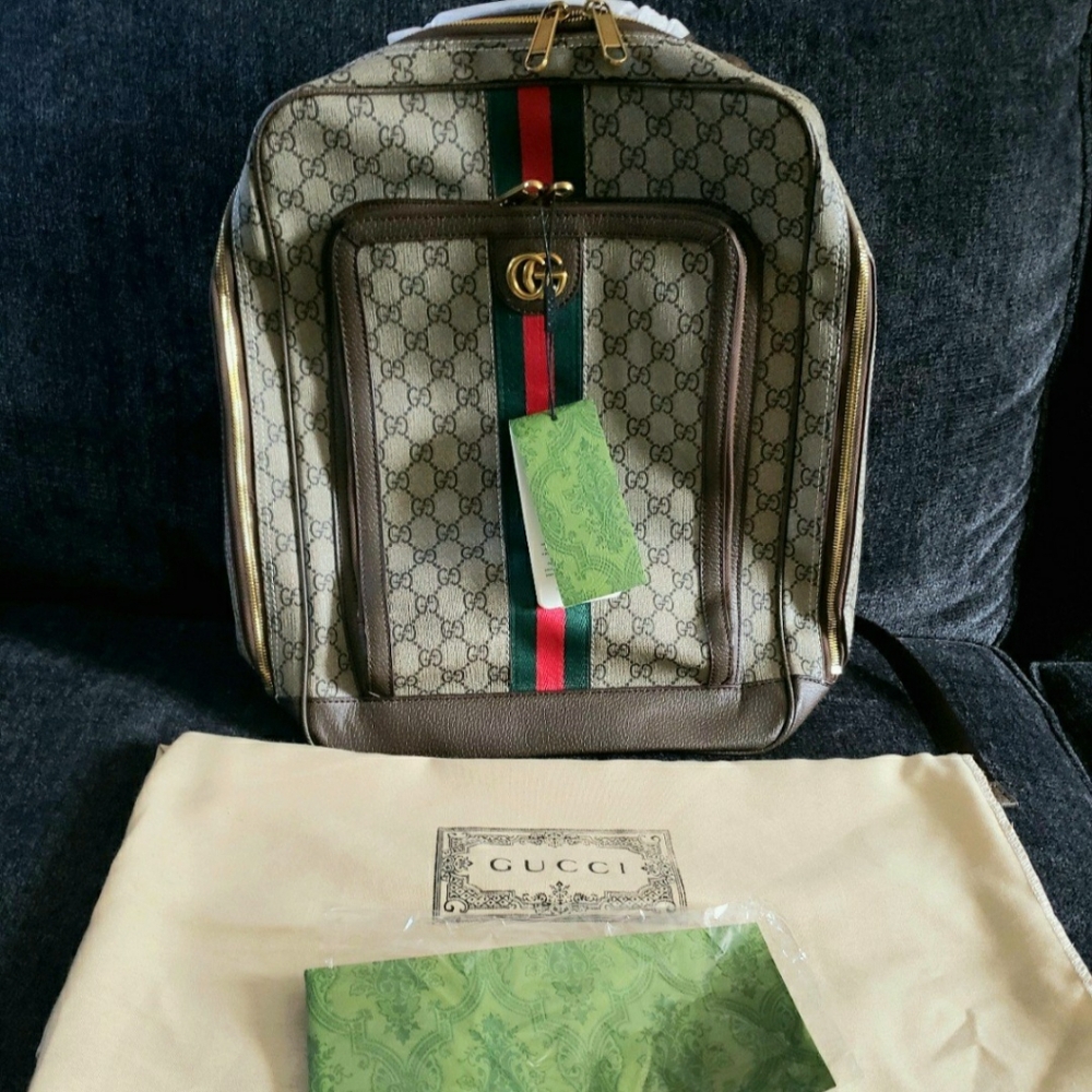 Brand New Men's Leather Gucci Backpack